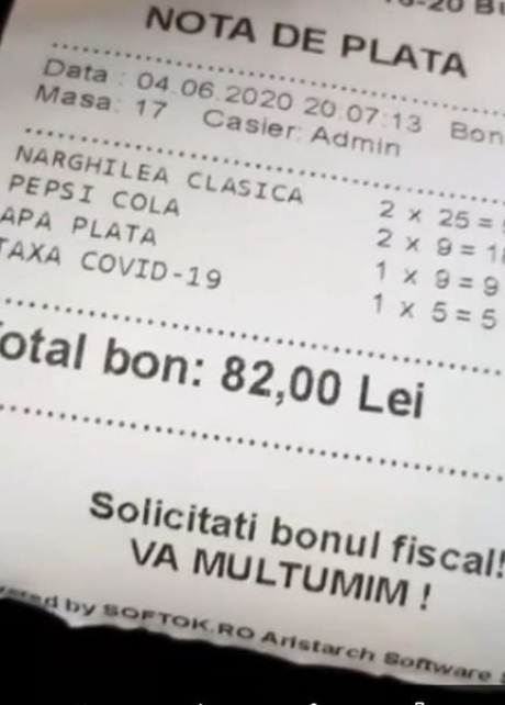 Imaginea articolului Taxa COVID în România. Câţi bani pun patronii de restaurante la notă şi ce spune ANAF: "Nu are niciun suport legal"