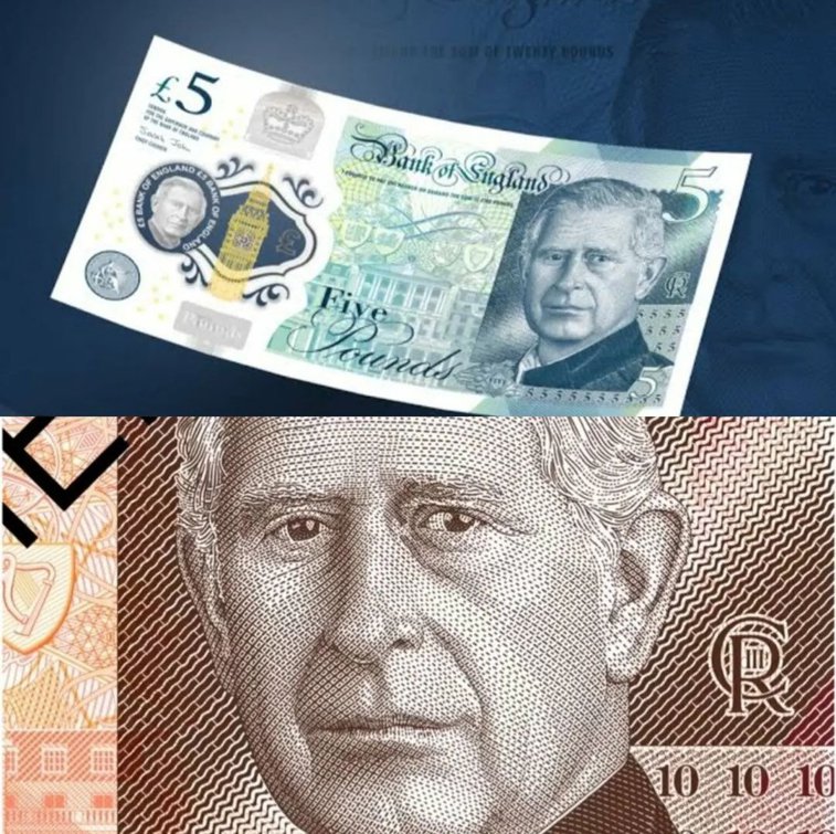 Imaginea articolului Banca Angliei a dezvăluit designul pentru noile bancnote cu regele Charles al III-lea
