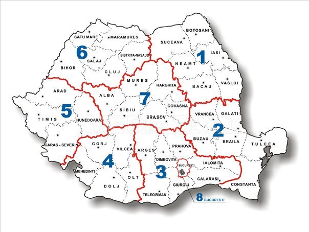 Proiect De Lege Romania Impărţită In 8 Regiuni Unde Vor Fi