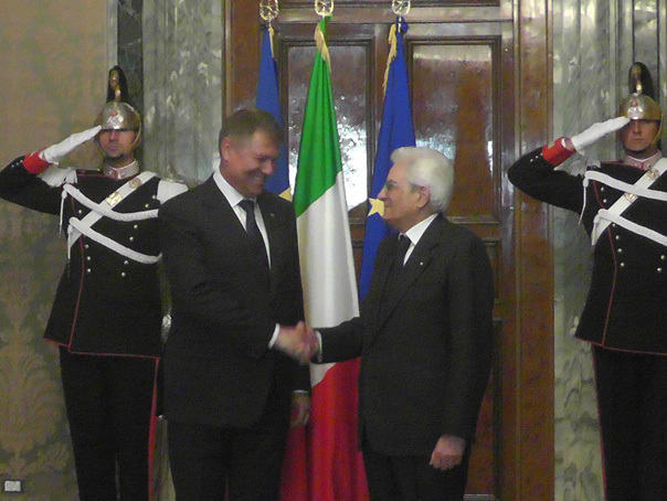 Imaginea articolului Klaus Iohannis, primit la Palatul Quirinale din Roma de preşedintele italian Sergio Mattarella - FOTO