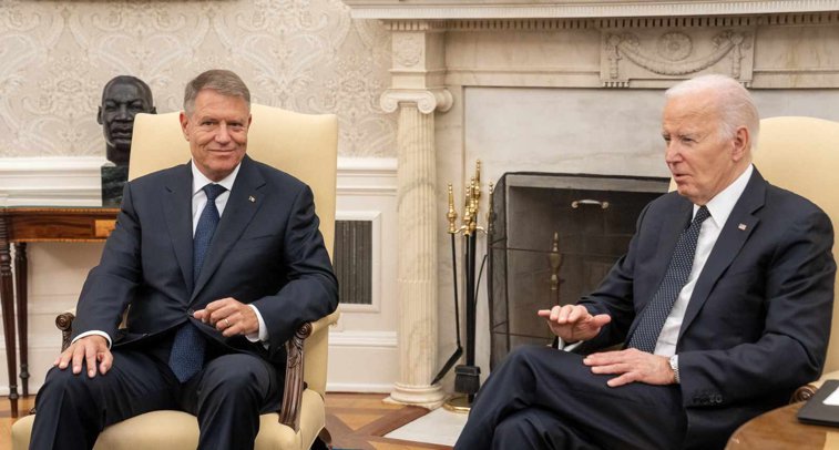Imaginea articolului Iohannis, discuţie cu Biden despre şefia NATO: Am decis să continuăm dialogul