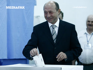 Băsescu a votat pentru un primar care să continue proiectul de modernizare a Bucureştiului (Imagine: Mediafax Foto)