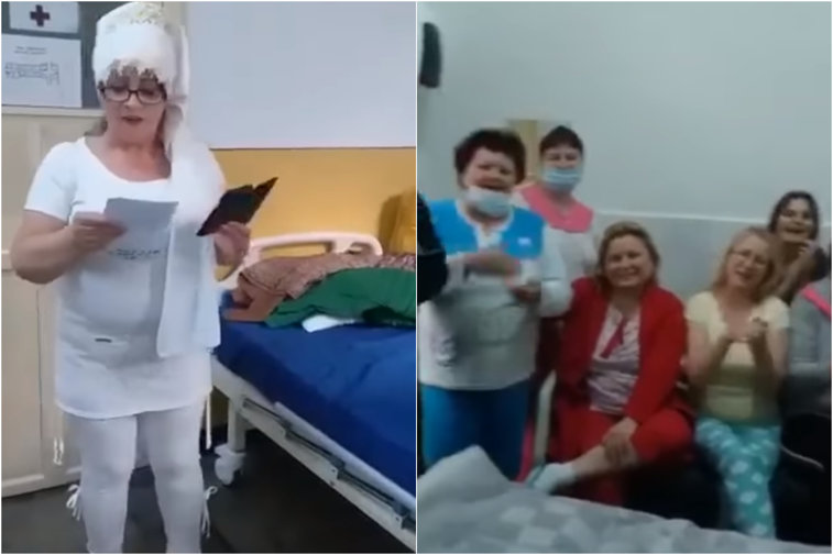 Imaginea articolului Cadre medicale infectate cu COVID au cântat şi au dansat într-un salon la spitalul din Botoşani. Au parodiat o piesă de muzică populară. VIDEO