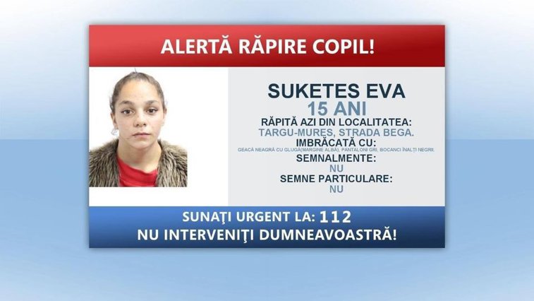 Imaginea articolului Adolescentă de 15 ani, răpită în Odorheiul Secuiesc. A fost activată o celulă de criză