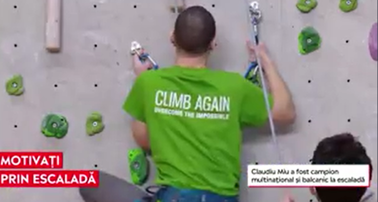Imaginea articolului VIDEO Climb again. Cursuri de escaladă pentru copiii speciali, pentru a ajunge în vârf indiferent de piedici