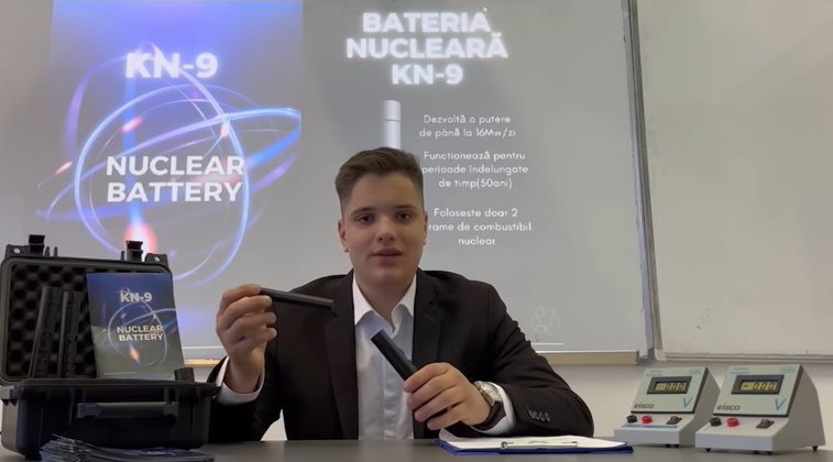 Imaginea articolului Vladimir Vîrzob, „Micul Einstein” al României, a inventat o baterie nucleară KN-9 care ar putea alimenta cu electricitate un cartier rezidenţial timp de 100 de ani