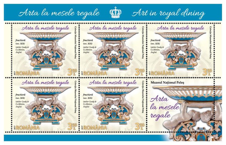 Imaginea articolului Romfilatelia introduce în circulaţie emisiunea de mărci poştale "Arta la mesele regale"