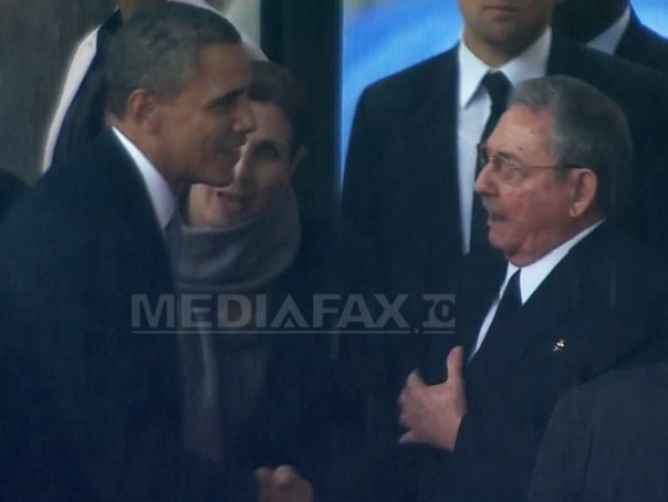 Imaginea articolului Casa Albă afirmă că Barack Obama a schimbat doar banalităţi cu Raul Castro