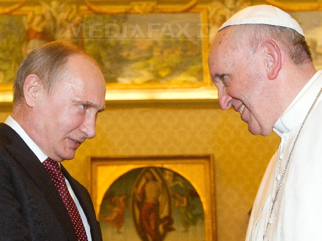 Imaginea articolului Vladimir Putin, la Vatican. Preşedintele Rusiei va discuta cu Papa Francisc despre situaţia din Ucraina şi Orientul Mijlociu