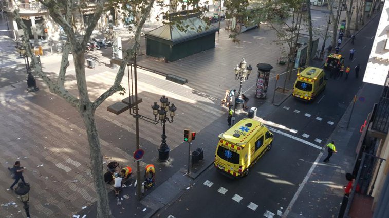 Imaginea articolului El Pais publică imaginile cu Younes Abouyaaqoub, cel care a condus camioneta în atacul din Barcelona, imediat după ce a intrat în mulţime
