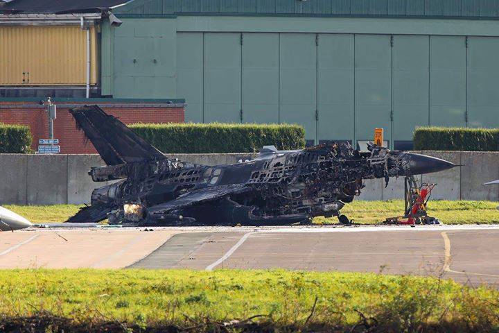 Imaginea articolului Incident grav petrecut într-o bază militară din Belgia. Un tehnician a activat un tun Vulcan şi a distrus un avion F-16 | FOTO