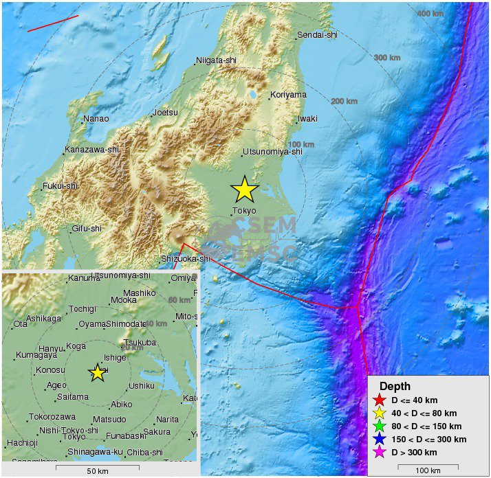 Imaginea articolului Un cutremur cu o magnitudine preliminară de 5,5 s-a produs pe coasta estică a Japoniei