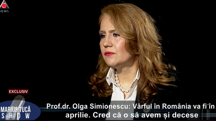 Imaginea articolului VIDEO Ediţie specială „Marius Tucă Show”. Prof.dr. Olga Simionescu: Teoria cu S şi L e una simplistă / Despre Italia: A fost o populaţie îmbătrânită şi nu s-a făcut o izolare a zonei Lombardia. La noi măsurile au fost luate imediat