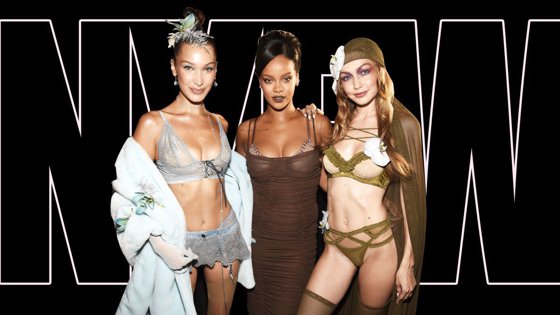   Image of The article Rihanna started an intimate underwear at the New York Fashion Week. 