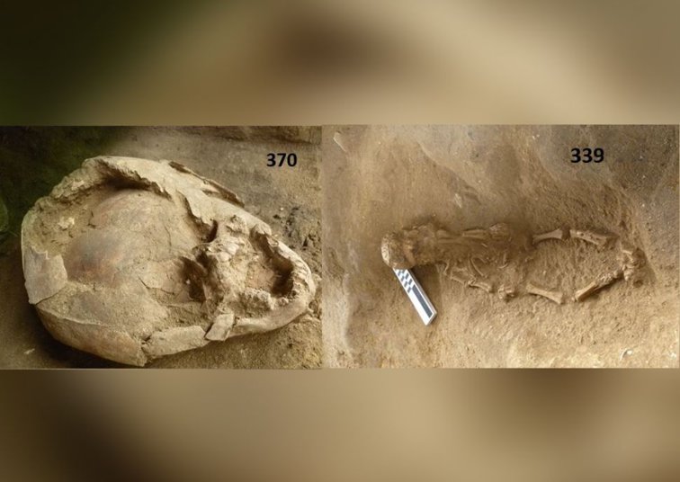 Imaginea articolului Descoperire bizară. Doi bebeluşi, înmormântaţi acum 2.100 de ani, purtau „căşti” / Materialul din care sunt realizate i-a surprins pe arheologi