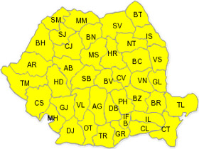 42 Romanian Counties Get Code Yellow Warning For Strong Winds