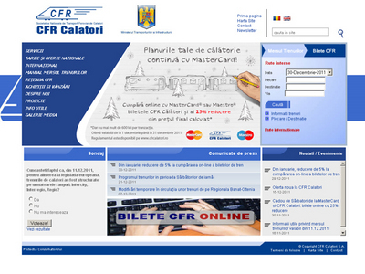 Imaginea articolului Romanian Passenger Railway Co CFR Calatori To Offer 5% Discount On Tickets Bought Online