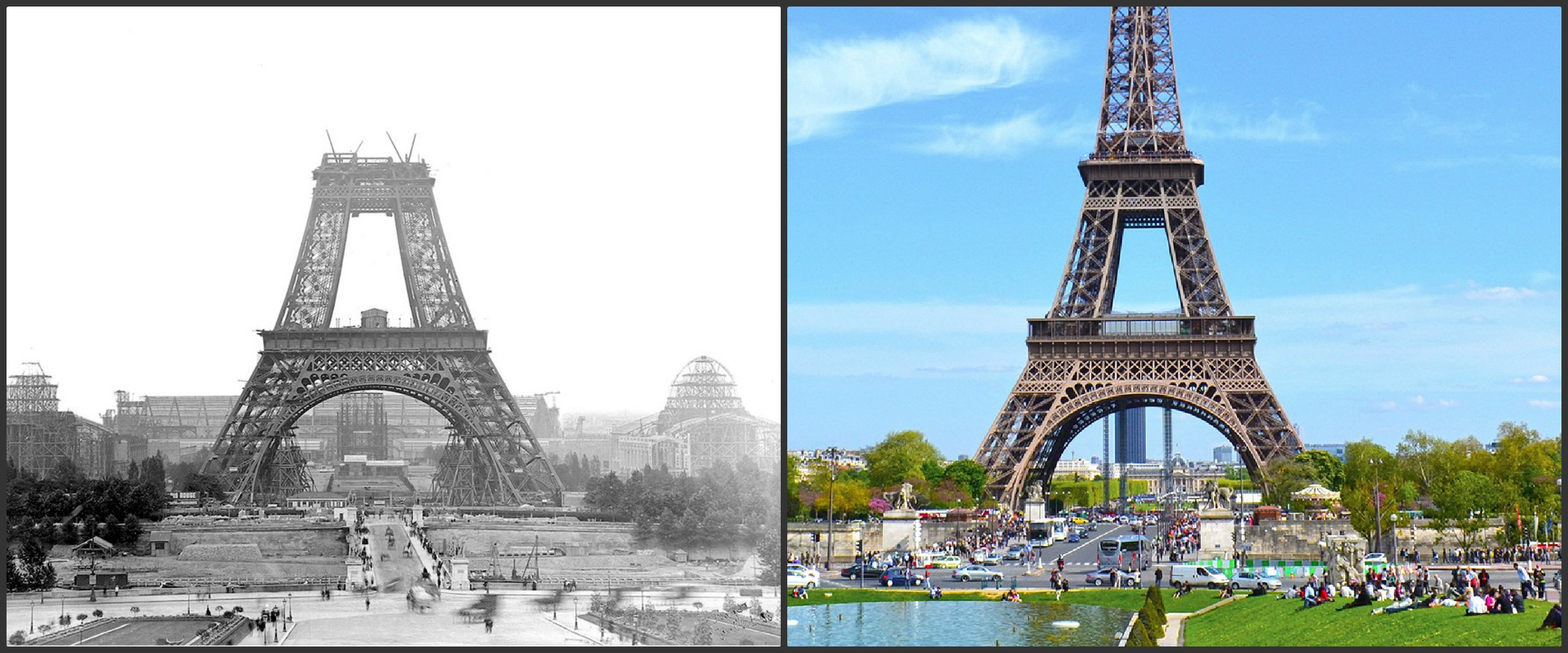 13 fotografii inedite ce ilustrează istoria celor mai cunoscute atracţii turistice din lume. Cum arătau Turnul Eiffel, Palatul Westminster sau Tower Bridge la începuturile construcţiei lor. Galerie FOTO