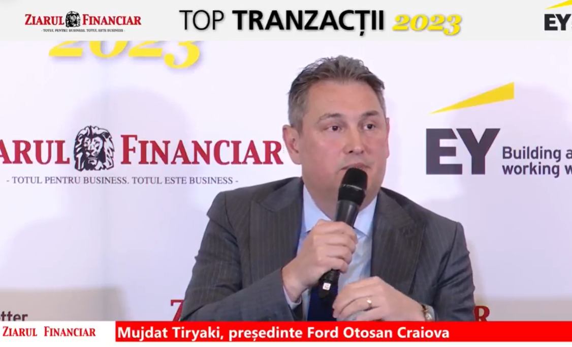 ZF Top Tranzacţii 2023. Müjdat Tiryaki, preşedinte Ford Otosan Craiova: Trendul global în automotive este spre electric, România va fi de anul viitor pe harta electrificării prin modelele produse la Craiova 