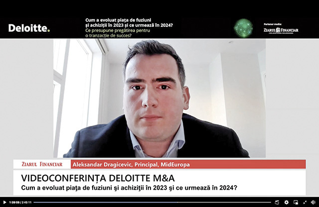 Deloitte M&A 2024. Aleksandar Dragicevic, principal la MidEuropa (Profi), despre tranzacţia Profi - Mega Image: Investiţia uriaşă, de peste 1 mld. euro, este practic o mărturie pentru mediul de investiţii din România