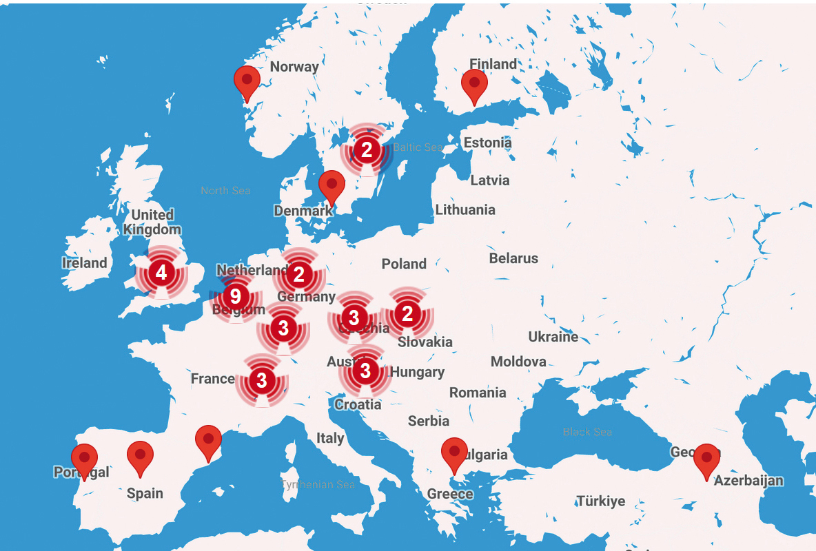 Harta centrelor pentru arşi: Europa are 38 de centre pentru pacienţii arşi, cu şapte mai multe faţă de 2021. Niciunul nu este însă în România