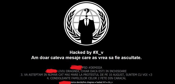 Site-ul Institutului de Medicină Legală, spart de hackeri.  Aceştia au postat pe pagina principală un mesaj pentru moblizare la mitingul din 10 august