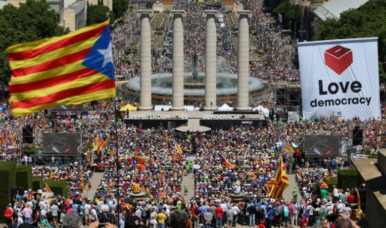 Miting de amploare în Barcelona, pentru independenţa Cataloniei