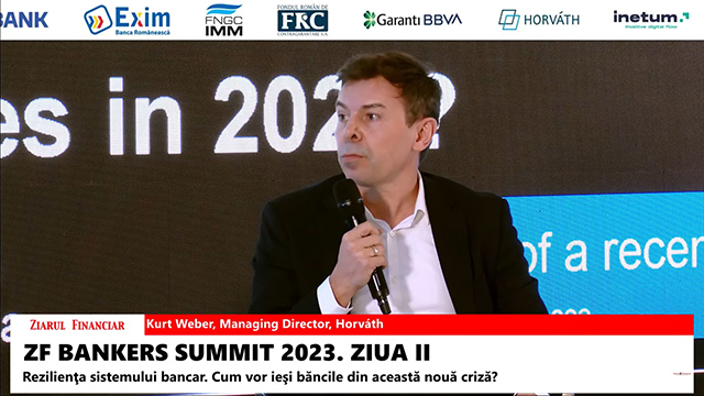 ZF Bankers 2023. Kurt Weber, Horvath: Sistemul bancar românesc este foarte profitabil pe retail. În Europa Centrală şi de Vest abia se mai câştigă bani pe retail