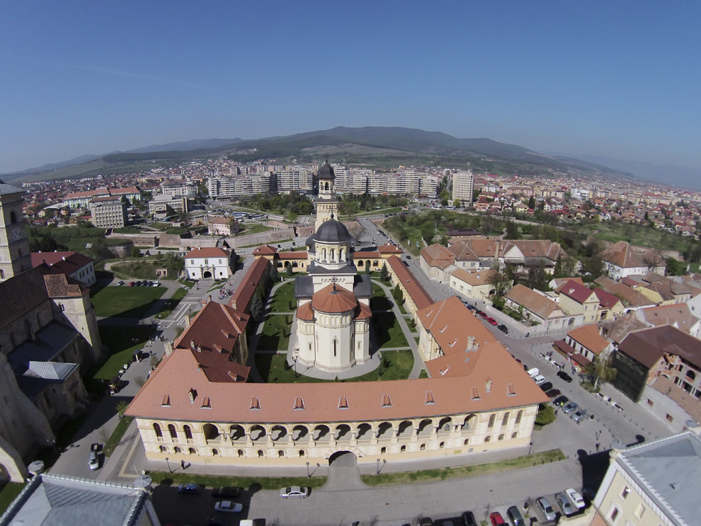 Fotografie aeriană, realizată în Alba Iulia, marţi, 15 aprilie 2014.
