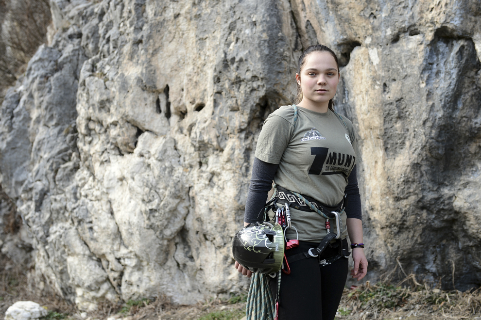 Crina "Coco" Popescu, 19 ani, alpinist.