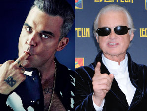 Robbie Williams îi cere scuze lui Jimmy Page că l-a făcut „bolnav mintal“