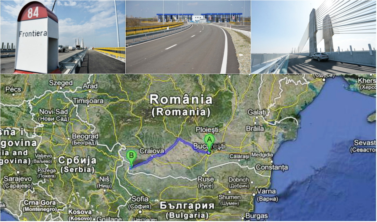 Cum se ajunge cel mai uşor din Bucureşti la noul pod Calafat-Vidin şi cum arată drumul până acolo