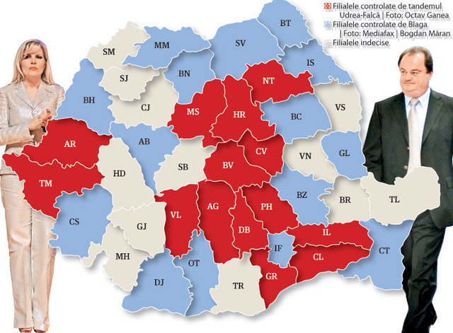 Război subteran Udrea-Blaga. Cum arată harta puterii din PDL