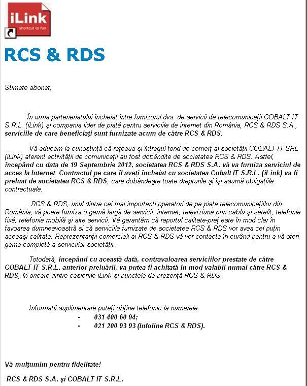 Exert echo Sherlock Holmes RCS&RDS a înghiţit şi iLink. Operatorul de cablu avea datorii de 25 mil.  euro