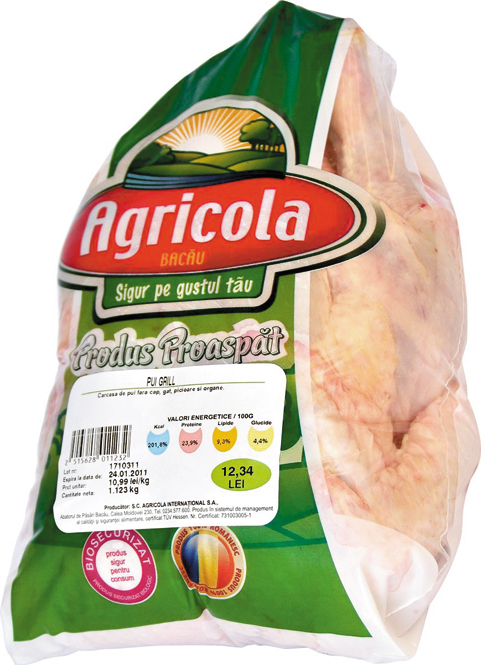 Agricola Bacău a exportat în perioada ianuarie-octombrie carne de pui de 10 milioane de euro