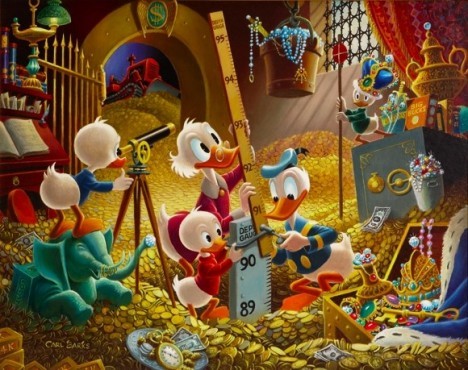 1. Scrooge McDuck 44,1 miliarde dolari — companii miniere şi căutarea de comori