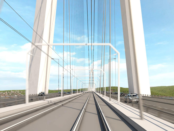 Imaginea articolului Cum va arăta cel mai mare pod rutier din lume? O macara a companiei româneşti GSP participă la construcţie - VIDEO, FOTO