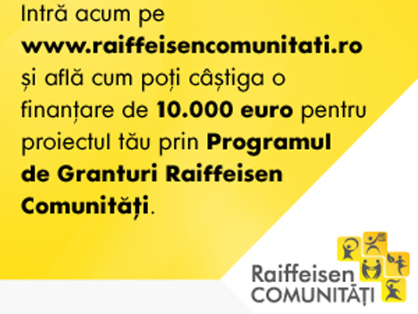 Imaginea articolului (P) Ediţia a cincea a Programului de Granturi Raiffeisen Comunităţi