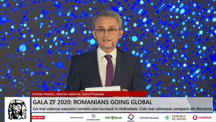 Imaginea articolului Gala ZF 2020, 19 noiembrie. Romanians going global. Cei mai valoroşi executivi români care lucrează în străinătate