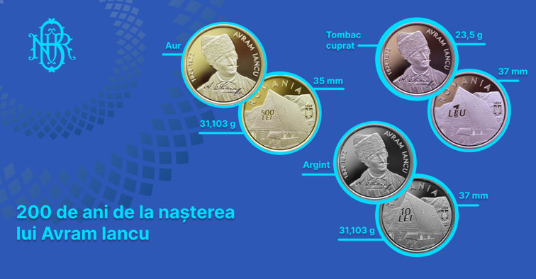 Imaginea articolului BNR lansează noi monede din aur, argint, şi tombac cuprat. Moneda de aur costă 15.600 lei
