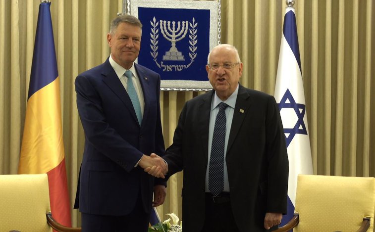 Imaginea articolului Klaus Iohannis, în vizită în Israel. Şeful statului a fost primit de preşedintele Reuven Rivlin - VIDEO