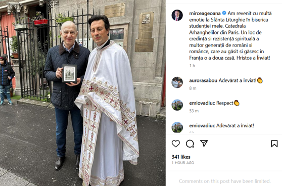 The image of the article Mircea Geoană returned during the student period: I returned to the Cathedral of the Archangels in Paris