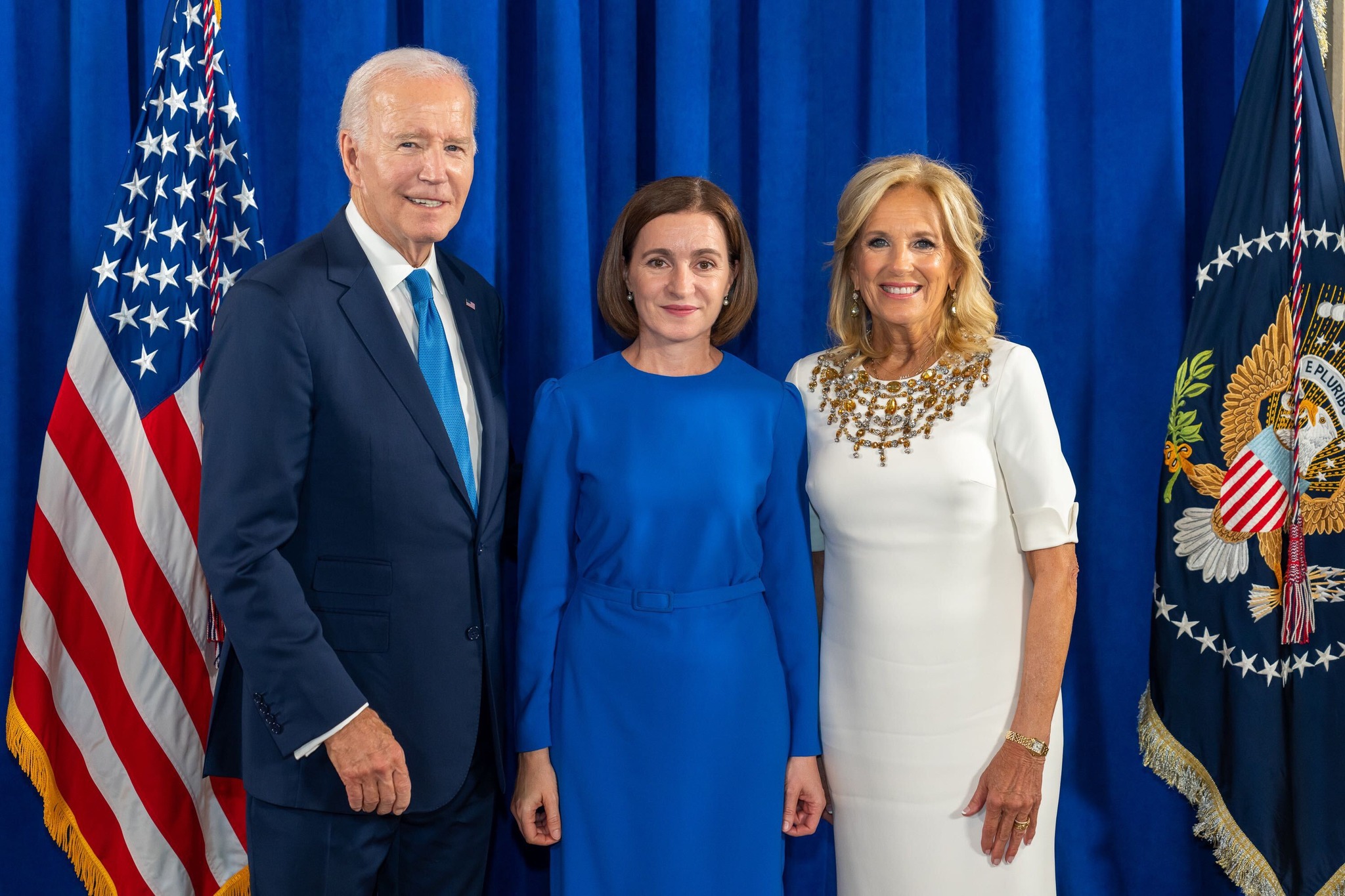 Preşedintele Republicii Moldova, Maia Sandu, întâlnire cu Jill şi Joe Biden