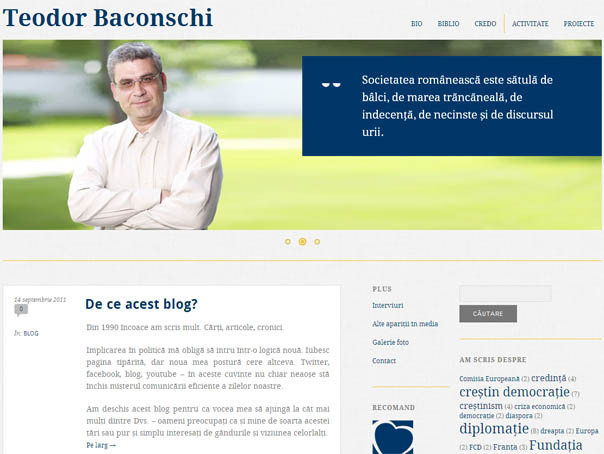 Imaginea articolului Baconschi şi-a făcut blog: "Acesta este spaţiul libertăţii mele". Ce scrie ministrul de Externe în spaţiul virtual