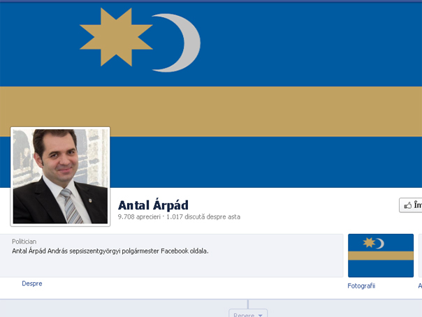 Imaginea articolului Primarul din Sfântu Gheorghe îşi îndeamnă prietenii de pe Facebook să posteze steagul secuiesc pe pagina lor
