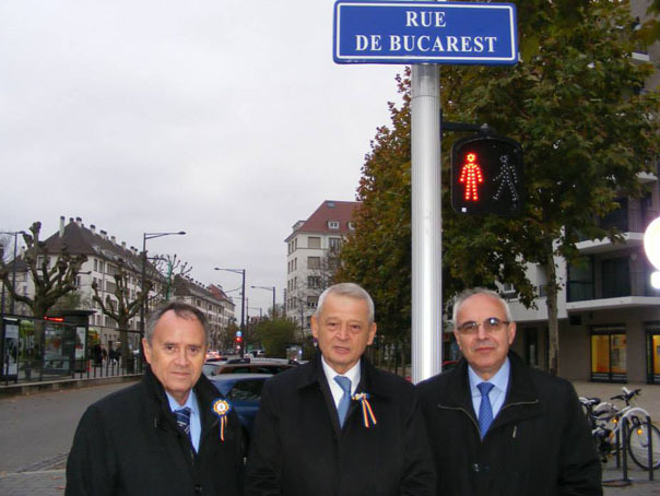 Imaginea articolului O stradă cu numele capitalei României, inaugurată la Strasbourg de primarul Sorin Oprescu - FOTO