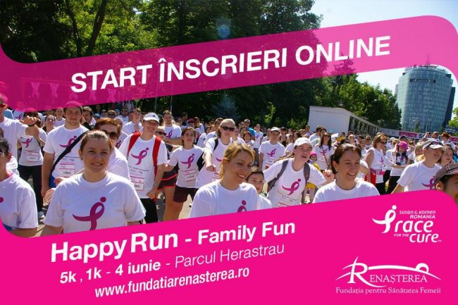 Imaginea articolului Andreea Esca şi Cove vor prezenta Happy Run – Race for the Cure, care are loc sâmbătă, în Herăstrău