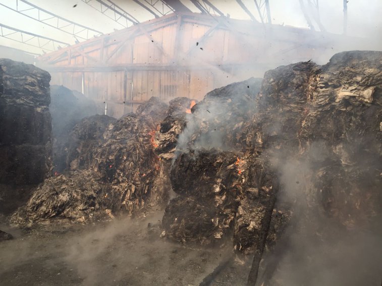 Imaginea articolului INCENDIU puternic la un centru de colectare din Codlea: "Se manifestă cu degajare mare de fum. Ard deşeuri de plastic şi de hârtie" - GALERIE FOTO, VIDEO
