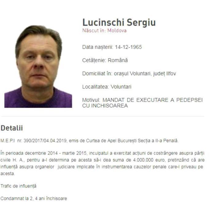 Imaginea articolului Sergiu Lucinschi, fiul fostului preşedinte moldovean, dat în urmărire internaţională de Poliţia Română