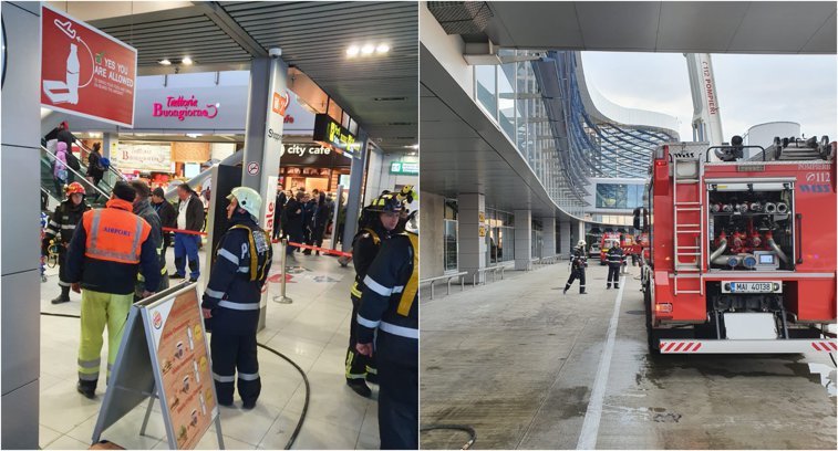 Imaginea articolului FOTO şi VIDEO: Incendiu în terminalul plecări al Aeroportului Otopeni. Sute de oameni au fost evacuaţi